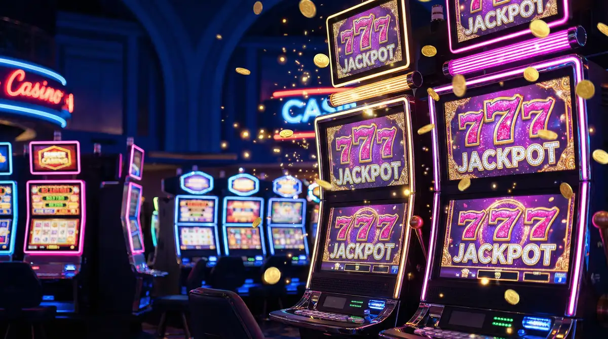 霓虹主题老虎机游戏